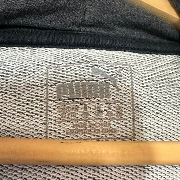 Puma Mens Gray XL Slouch Drawstring Hoodie Active Comfy Outdoors 100% Cotton - Picture 6 of 13